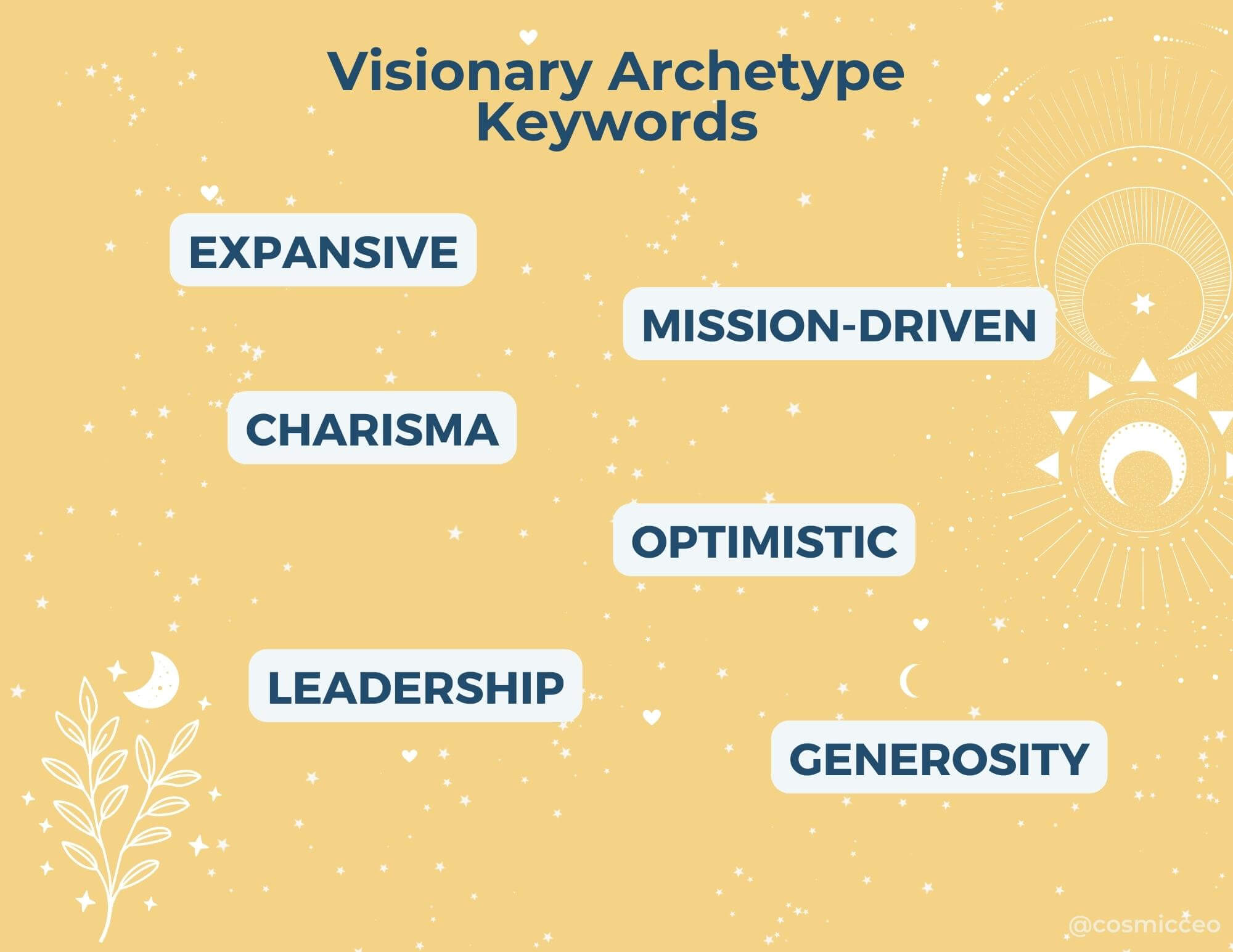 Cosmic CEO Archetypes | Visionary Keywords